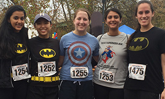 LUCOM student-doctors wear superhero shirts