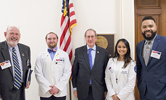 LUCOM student-doctors visit Representative Bob Goodlatte (VA) in Washington, DC.