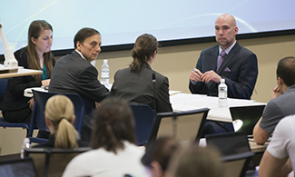 Liberty University College of Osteopathic Medicine (LUCOM) and Liberty University School of Law (LUSOL) stage deposition exercise.