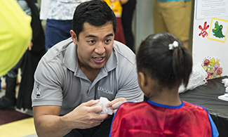 Liberty University College of Osteopathic Medicine (LUCOM) Nutrition and Preventative Medicine Interest Group (NaPMIG) hosted a health information booth at the Jamerson Family YMCA on Saturday, Oct. 29.