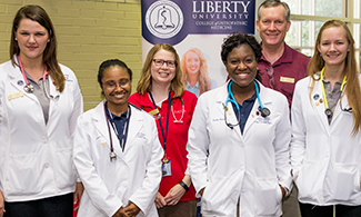 LUCOM student-doctors at Sentara Health Expo