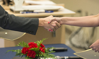 LUCOM student-doctors inducted into Alpha-Omega Chapter of Sigma Sigma Phi.