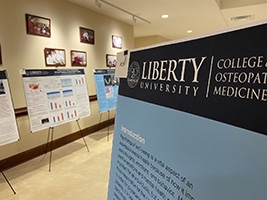 LUCOM research posters on display.