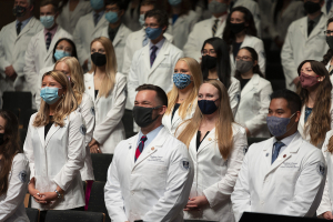 Liberty University osteopathic medical students, the Class of 2024, is recognized during LUCOM's seventh White Coat Ceremony.
