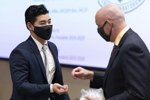 LUCOM student-doctors are inducted into Sigma Sigma Phi.
