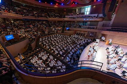 LUCOM recognizes Class of 2025 during annual White Coat Ceremony on Saturday, Aug. 21, 2021.