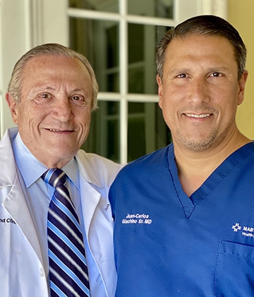 Juan Carlos Giachino, Sr., MD, pictured with Juan Carlos Giachino, Jr., MD.