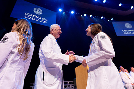 LUCOM recognizes the Class of 2026 during the annual White Coat Ceremony on July 30, 2022.