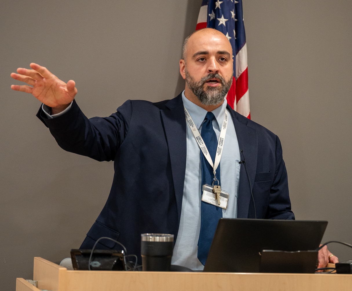Joseph Gigliotti, Ph.D., welcomes those in attendance