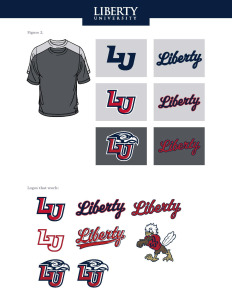Examples of logo color options that are acceptable on light or medium gray apparel.
