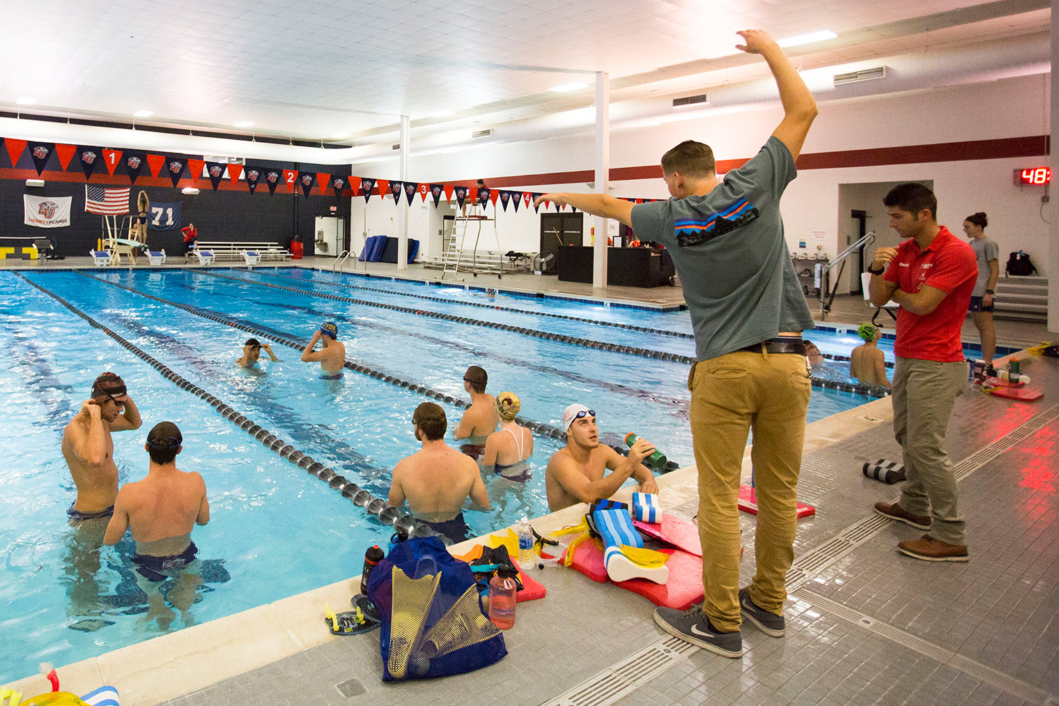 Mens swimming and diving team makes splash in first season, awaits new pool opening soon » Liberty News