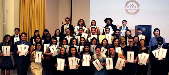 Liberty University students celebrate their ADDY Award achievements on Saturday, Feb. 27.