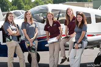 Liberty Belles at Freedom Jet Center before l eaving for the Air Race Classic.