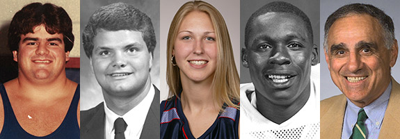 Members of the 2015 Liberty Athletics Hall of Fame class.