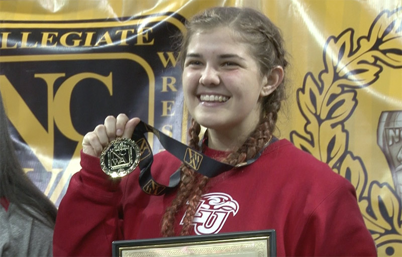 Sophomore Cendall Manley defended her 170-pound title.