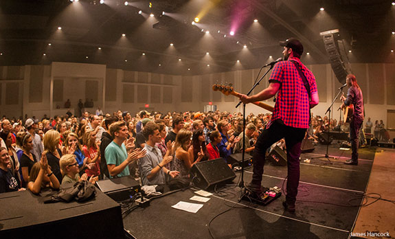 A Mac Powell concert is held in Liberty's LaHaye Event Space.