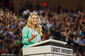 Courtney Garrett, the runner-up Miss America contestant from Pamplin, Va.