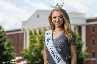Courtney Garrett, Miss Virginia 2014, on Liberty University's campus.