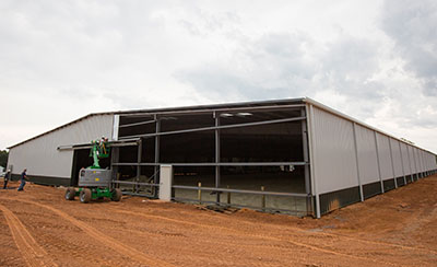 After construction is complete, Liberty University's Equestrian Center will have the second largest collegiate indoor arena in Virginia. The center will feature a 300-foot by 120-foot indoor riding arena and a similarly sized outdoor riding ring.
