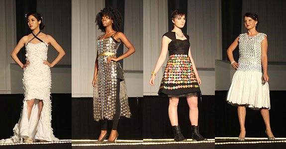 Liberty FACS students model their designs during the annual fashion show.