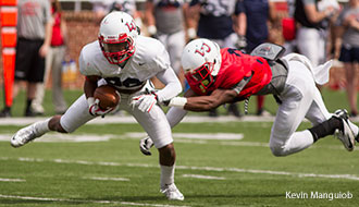 Flames Football holds annual Spring scrimmage at Williams Stadium. 