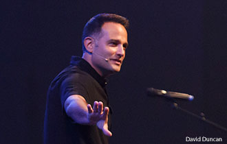 Dr. Ben Gutierrez speaks during Freshman Convocation.