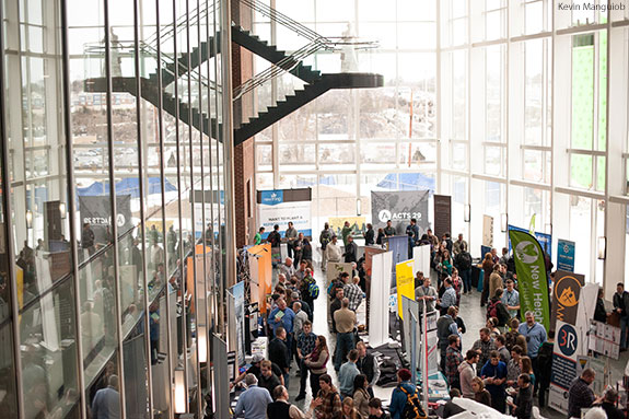 A Church Planting Expo is held in the Liberty University Jerry Falwell Library.