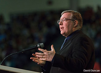 Joel Rosenberg speaks at Liberty University.