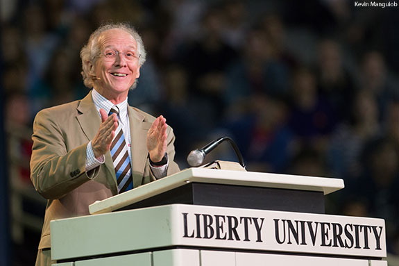 Theologian and Pastor John Piper speaks at Liberty University for the first time, kicking off the university's biannual Global Focus Week during Convocation.