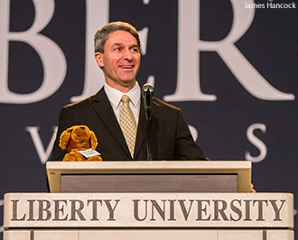 Ken Cuccinelli speaks at Liberty University Convocation.