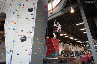 LaHaye Recreation and Fitness Center features a 4,000-foot climbing area.