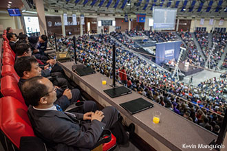 A delegation from China at Liberty University Convocation.