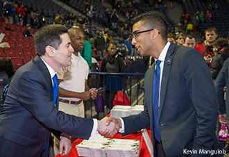 Russell Moore meets with Liberty students and signs copies of his book after Convocation.