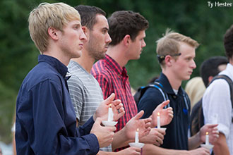 Liberty University held a candlelight memorial service to honor three students who passed away in the last three months.