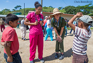 A team of 56 students, faculty, and staff from the Liberty University College of Osteopathic Medicine are serving in Guatemala this week on the college's first service trip abroad.