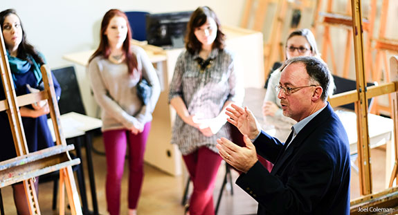 SADA Chair Todd Smith welcomes Liberty University's first class of MFA students.