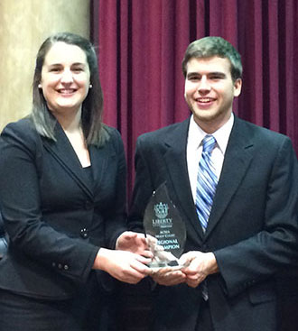 Liberty moot court team wins first place at ACMA competition.