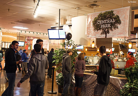 Liberty University's dining hall was transformed into New York City on Thursday night.