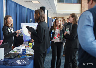 School of Business Career Fair helps students network with a broad range of employers.