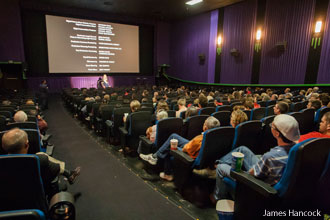 A Q&A is held following an exclusive film screening during Liberty's Cinematic Arts Premiere Weekend.