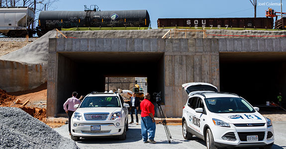 Liberty's new vehicular tunnel will replace a campus railway crossing.