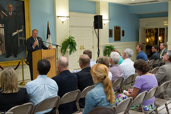 Virginia Health Secretary Bill Hazel speaks at Liberty University about the state of healthcare in Virginia.