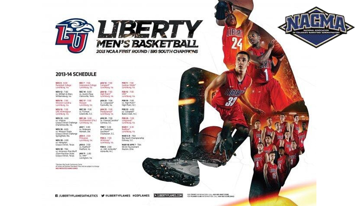 Liberty University's 2013-14 Men's Basketball poster