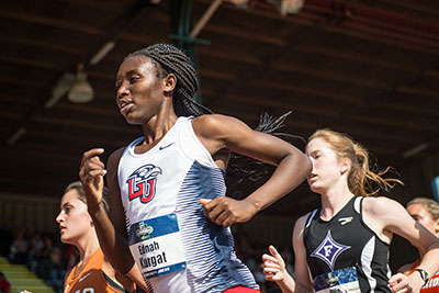 Liberty sophomore Ednah Kurgat races in the women's NCAA DI 5K national championship.