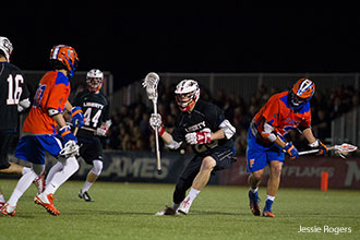 Liberty University and Florida clash in a midnight lacrosse game at the Liberty Lacrosse Field.