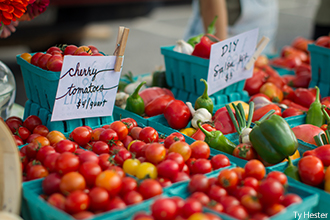 Fresh, natural produce for sale from Liberty University's Campus Garden