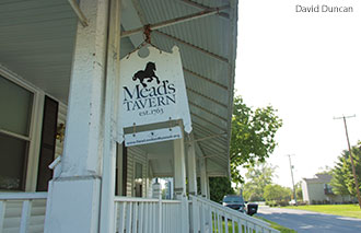 The Mead's Tavern sign.