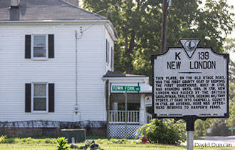 A view of Mead's Tavern in New London near Town Fork Road.