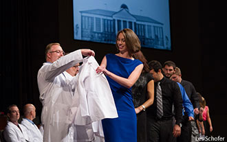 Liberty medical students receive their white coats.