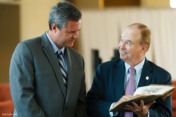 Jerry Falwell Jr and Lynchburg College president Dr. Ken Garren